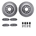 Dynamic Friction Co 7412-42047, Rotors-Drilled and Slotted-Silver w/Ultimate Duty Brake Pads incl. Hardware, Zinc Coated 7412-42047